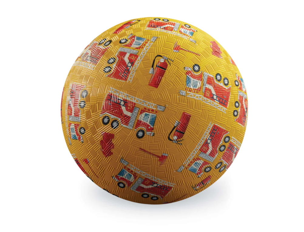 5 Inch Playground Ball - Fire Truck Yellow/Orange
